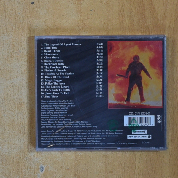 HARRY MANFREDINI - JASON GOES TO HELL - CD