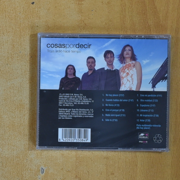 COSAS POR DECIR - TROYA ARDIO HACE TIEMPO - CD