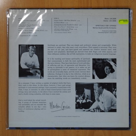 MORTON GOULD - SPIRITUALS FOR STRINGS - LP