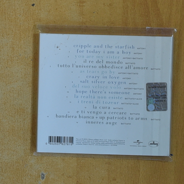 ANTONY / BATTIATO - DEL SUO VELOCE VOLO - CD