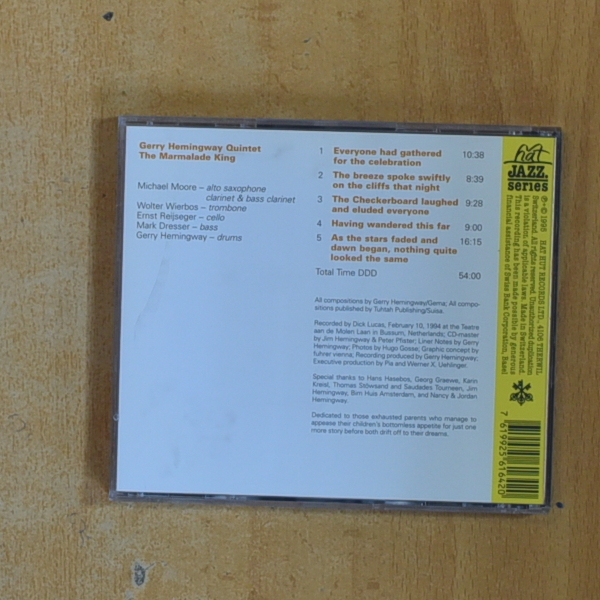 GERRY HEMINGWAY QUINTET - THE MARMALADE KING - CD