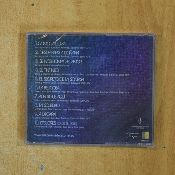 MACARENA DE LA TORRE - EL SECRETO DE MI SONRISA - CD