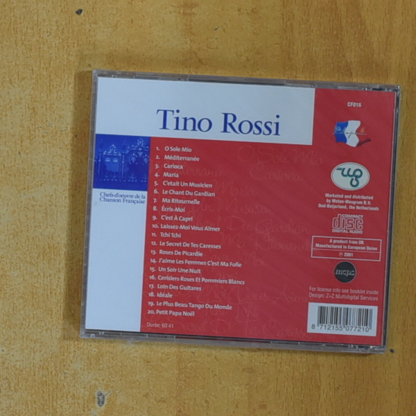 TINO ROSSI - CHEFS D OEUVRE DE LA CHANSON FRANCAISE - CD