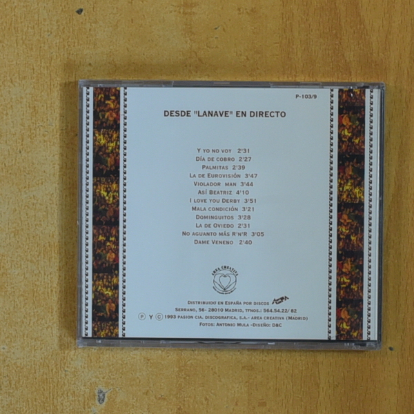 TRANQUILITOS - EN LA MISMA PIEDRA - CD