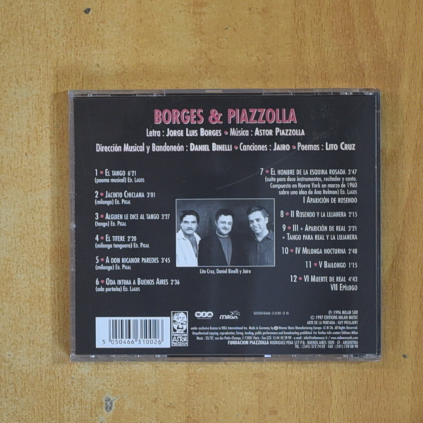 BORGES & PIAZZOLLA - TANGOS & MILONGAS - CD