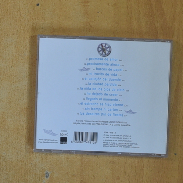 DAVID DE MARIA - BARCOS DE PAPEL - CD