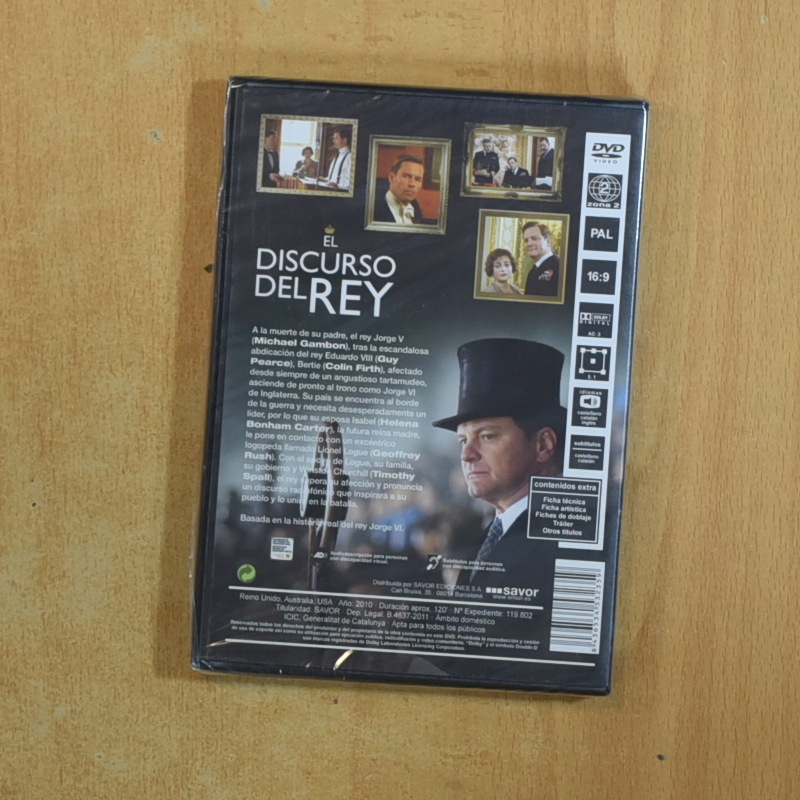EL DISCURSO DEL REY - DVD