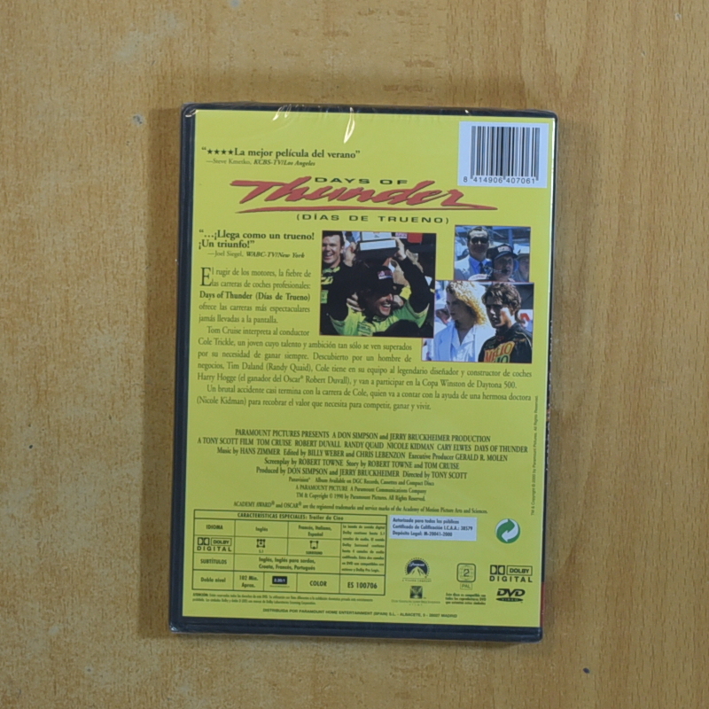 DAYS OF THUNDER - DVD