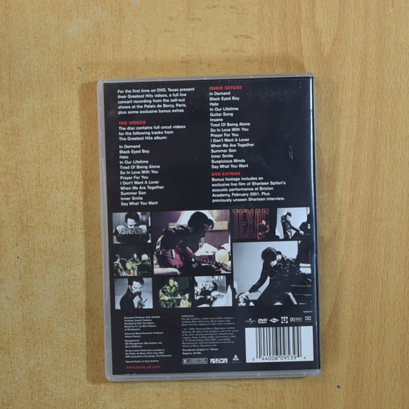 TEXAS - PARIS - DVD