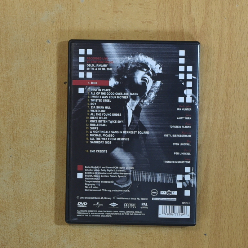 IAN HUNTER - STRINGS ATTACKED - DVD