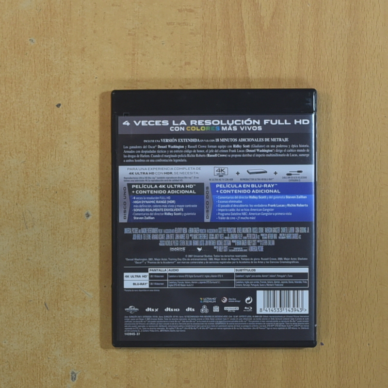 AMERICAN GANGSTER 4K - BLURAY