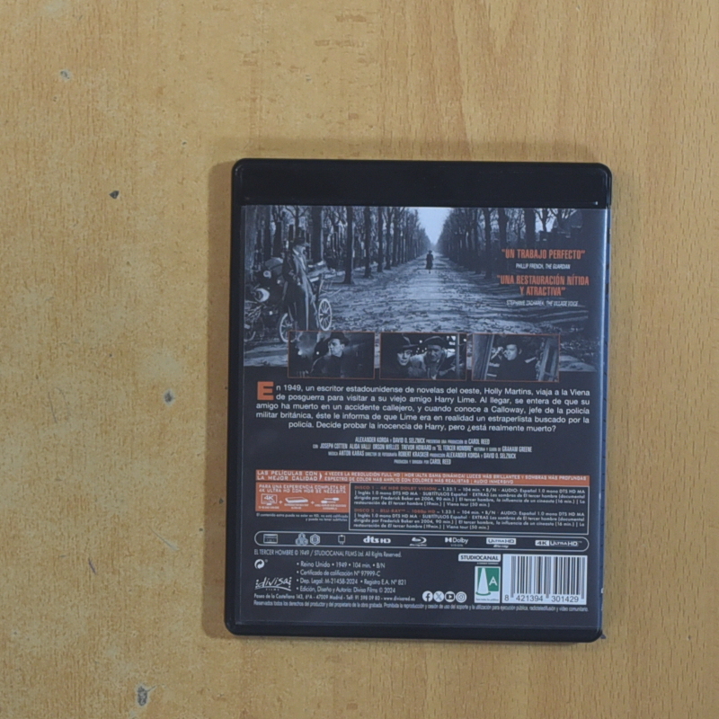 EL TERCER HOMBRE 4K - BLURAY