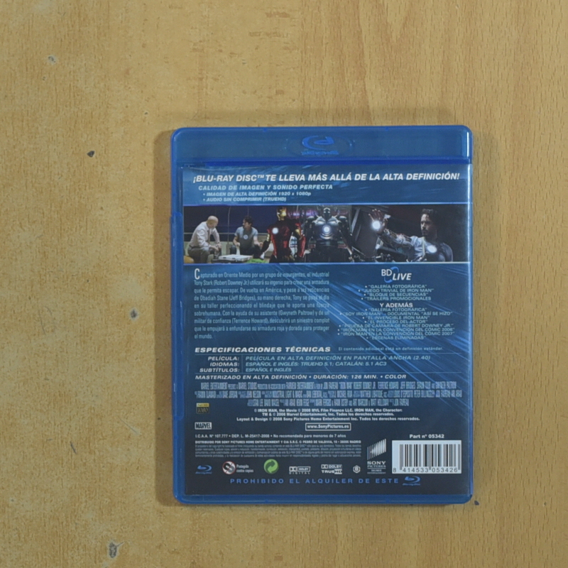 IRON MAN - BLURAY