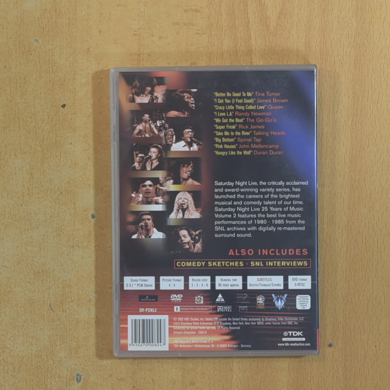 25 YEARS OF MUSIC SATURDAY NIGHT LIVE VOL 2 - DVD