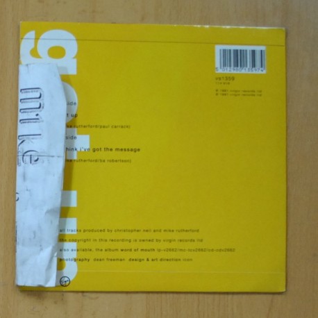 MIKE & THE MECHANICS - GET UP / THINK I´VE GOT THE MESSAGE - SINGLE