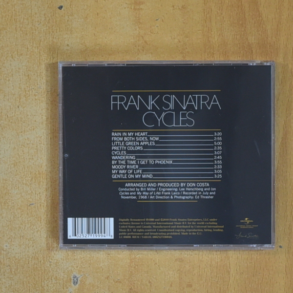 FRANK SINATRA - CYCLES - CD