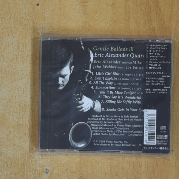 ERIC ALEXANDER QUARTET - GENTLE BALLADS III - CD ED JAPONESA