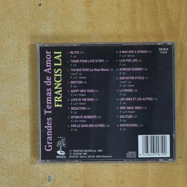 FRANCIS LAI - GRANDES TEMAS DE AMOR - CD