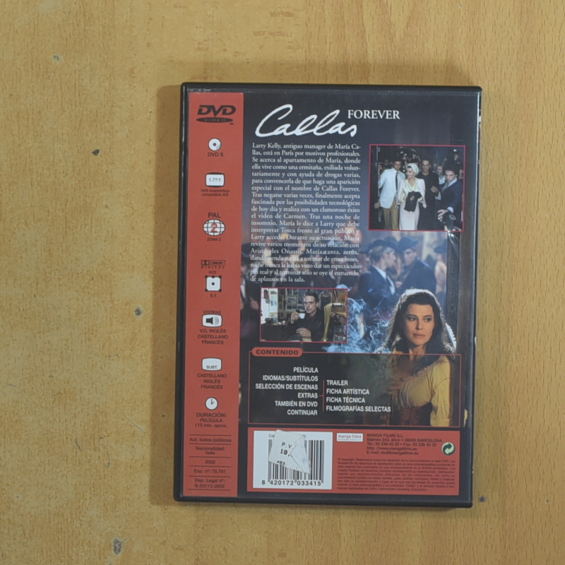 CALLAS FOREVER - DVD