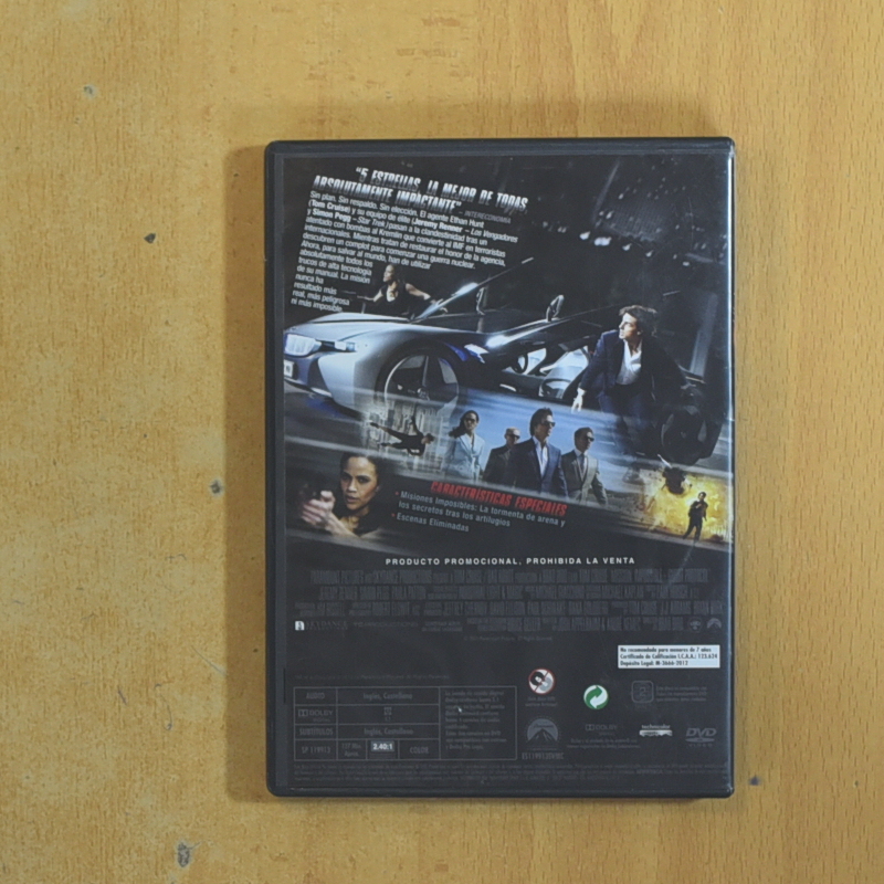 MISION IMPOSIBLE PROTOCOLO FANTASMA - DVD