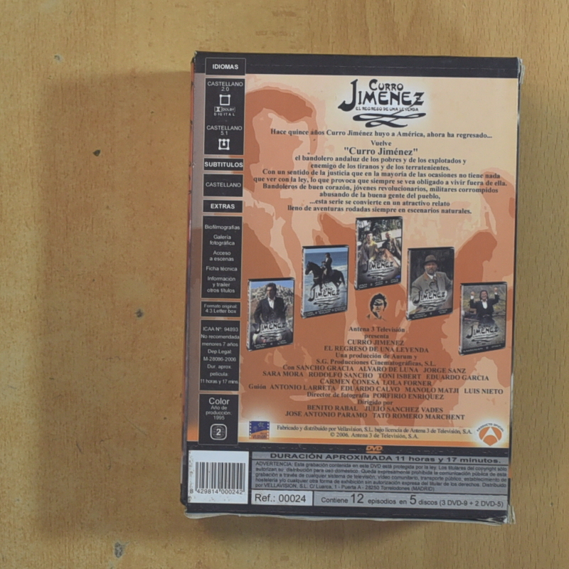 CURRO JIMENEZ EL REGRESO DE UNA LEYENDA - DVD