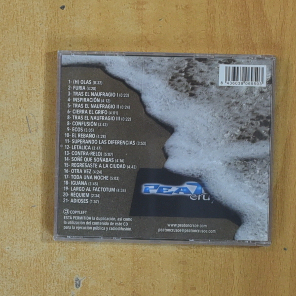PEATON CRUSOE - ROCK NAUFRAGO - CD