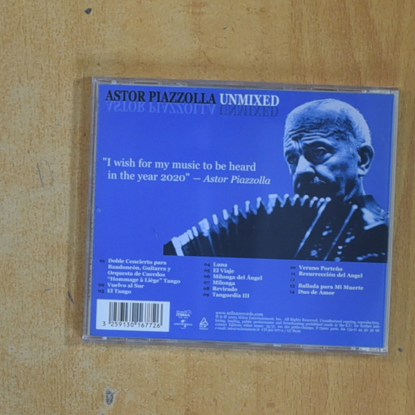 ASTOR PIAZZOLLA - UNMIXED - CD