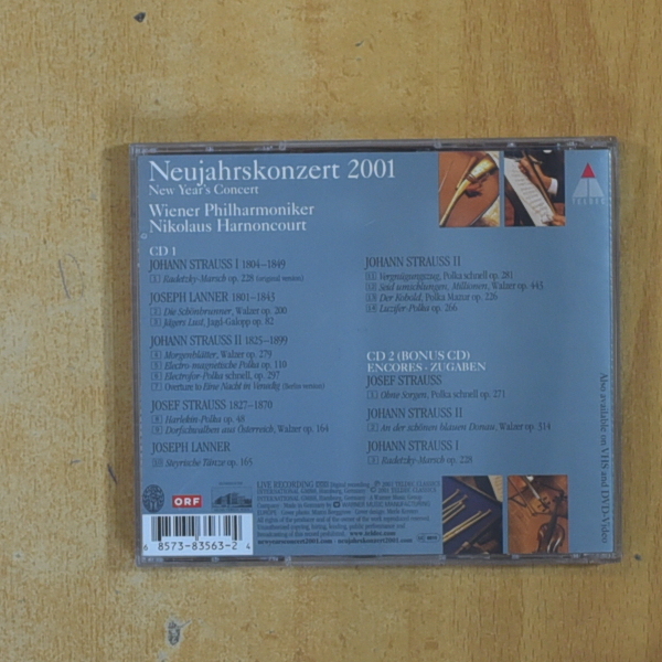 NIKOLAUS HARNONCOURT - NEUJAHRSKONZERT 2001 - CD
