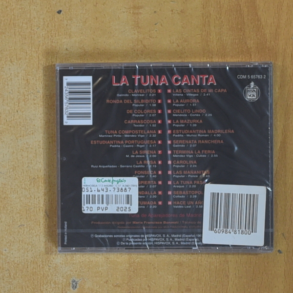 VARIOS - LA TUNA CANTA - CD