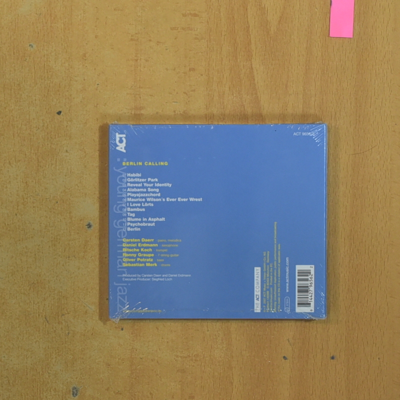 CARSTEN DAERR & DANIEL ERDMANN - BERLIN CALLING - CD