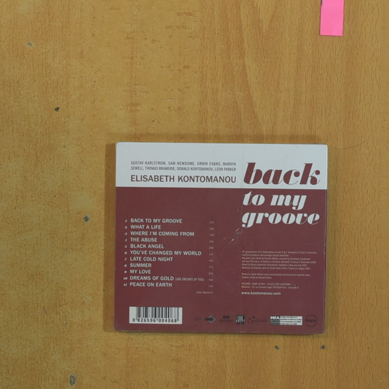 ELISABETH KONTOMANOU - BACK TO MY GROOVE - CD