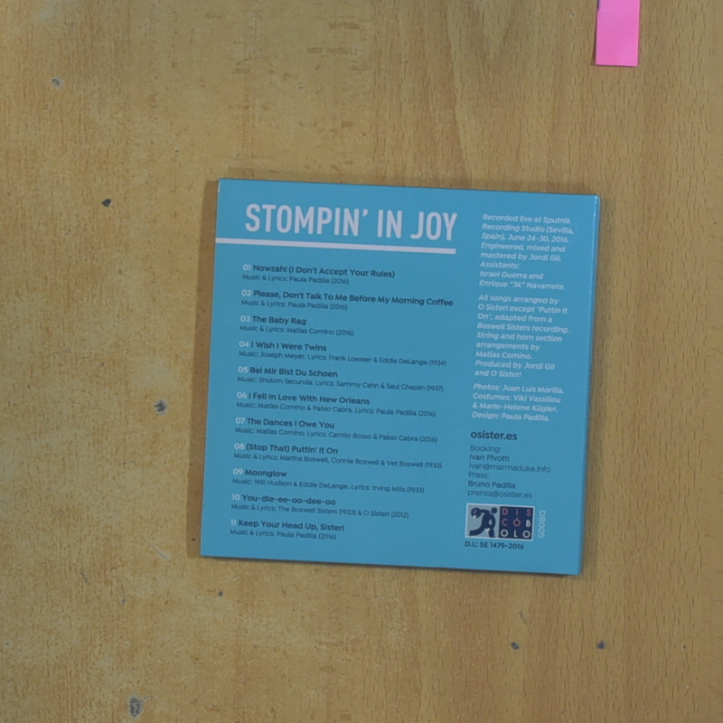 STOMPIN IN JOY - O SISTER - CD