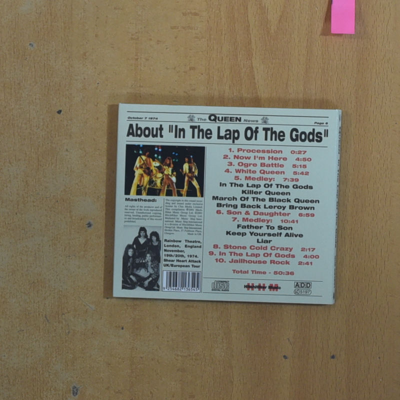 QUEEN - IN THE LAP OF THE GODS - CD