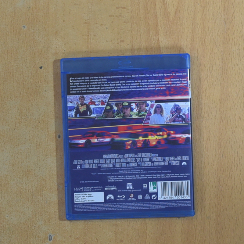 DAYS OF THUNDER - BLURAY