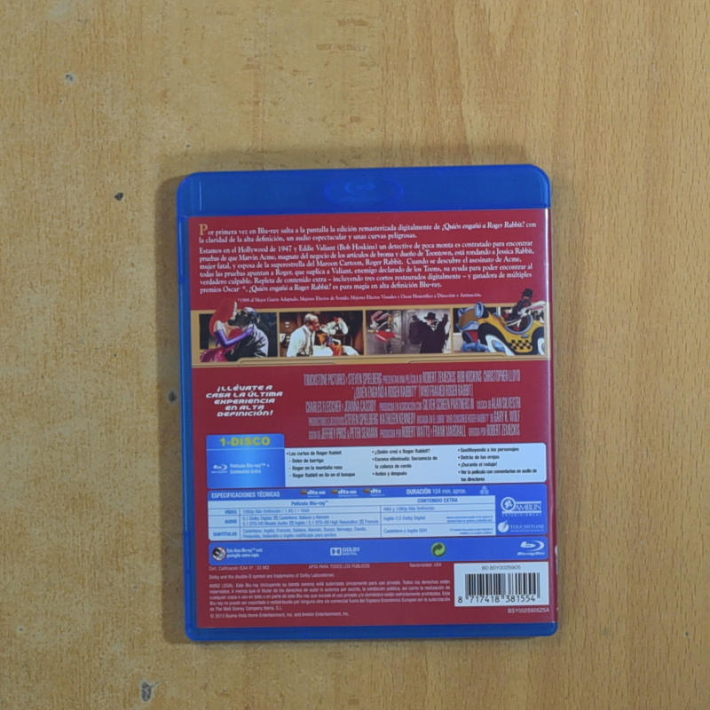 QUIEN ENGAÑO A ROGER RABBIT - BLURAY