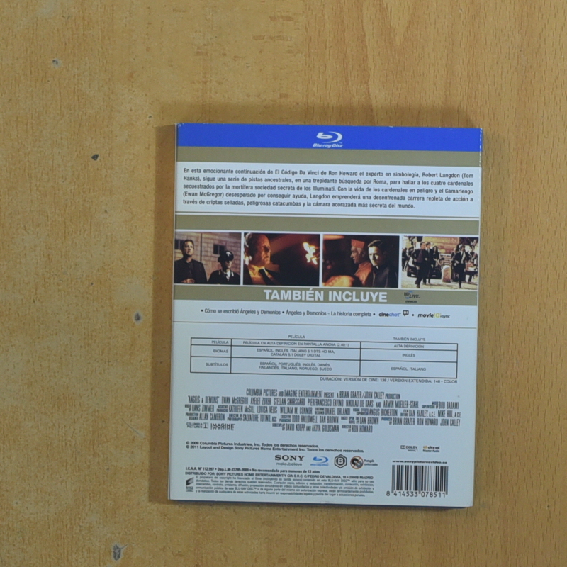 ANGELES Y DEMONIOS - BLURAY