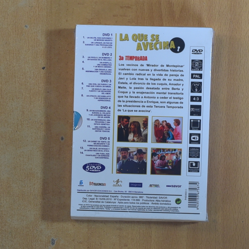 LA QUE SE AVECINA - TERCERA TEMPORADA - DVD