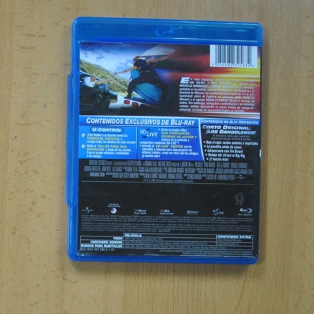 FAST & FURIOUS AUN MAS RAPIDO - BLURAY