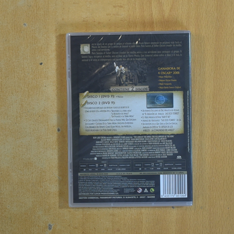 EL SEÑOR DE LOS ANILLOS LA COMUNIDAD DEL ANILLO - DVD