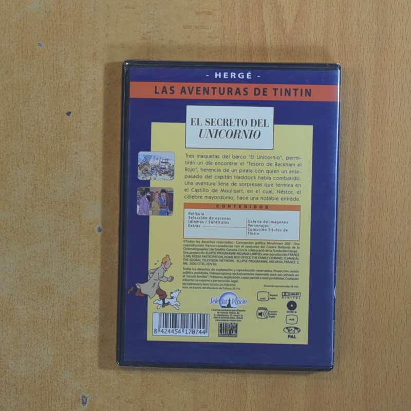 TINTIN EL SECRETO DEL UNICORNIO - DVD