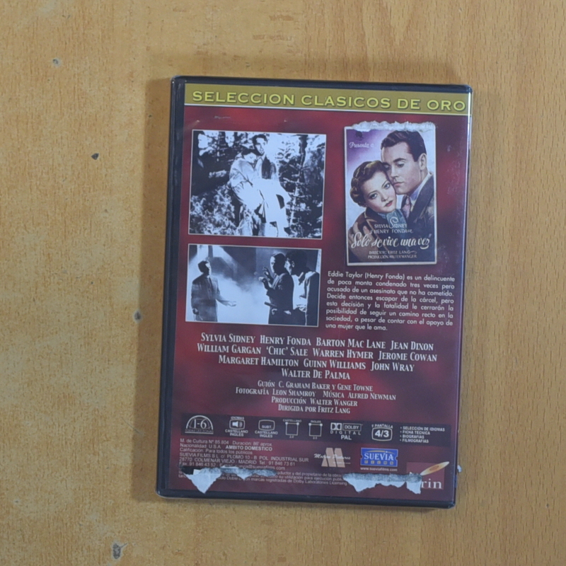 SOLO SE VIVE UNA VEZ - DVD