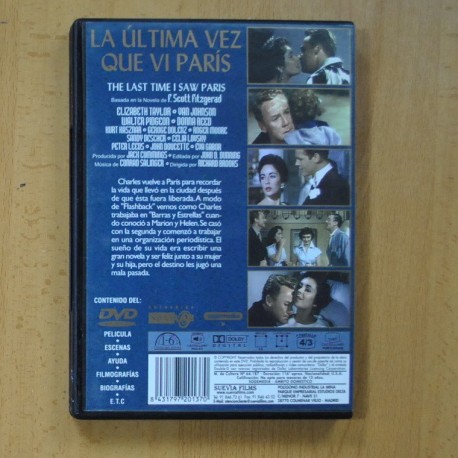 LA ULTIMA VEZ QUE VI PARIS - DVD