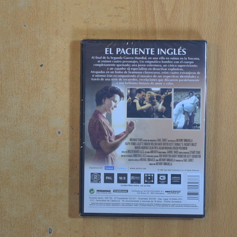 EL PACIENTE INGLES - DVD