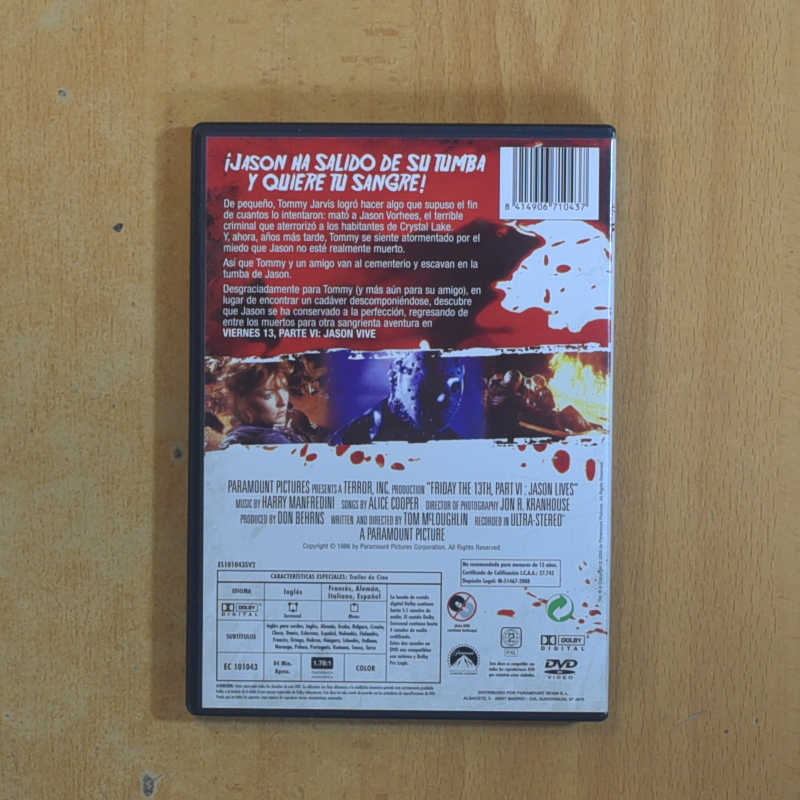 VIERNES 13 PARTE 6 - DVD