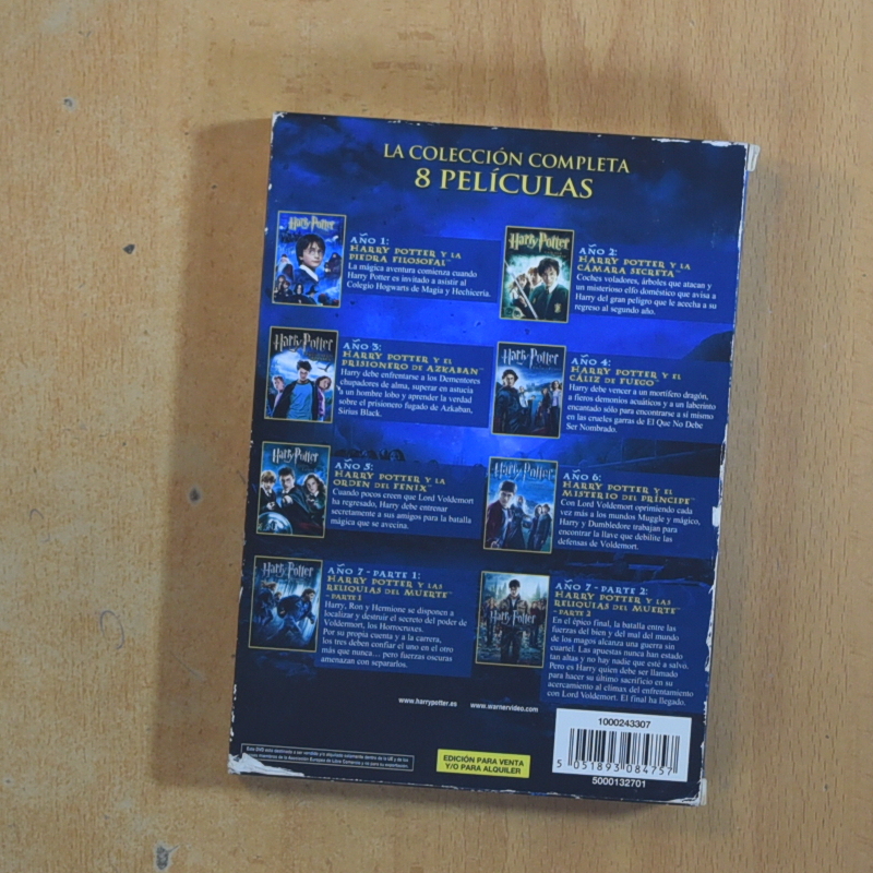 HARRY POTTER LA COLECCION COMPLETA 8 PELICULAS - DVD