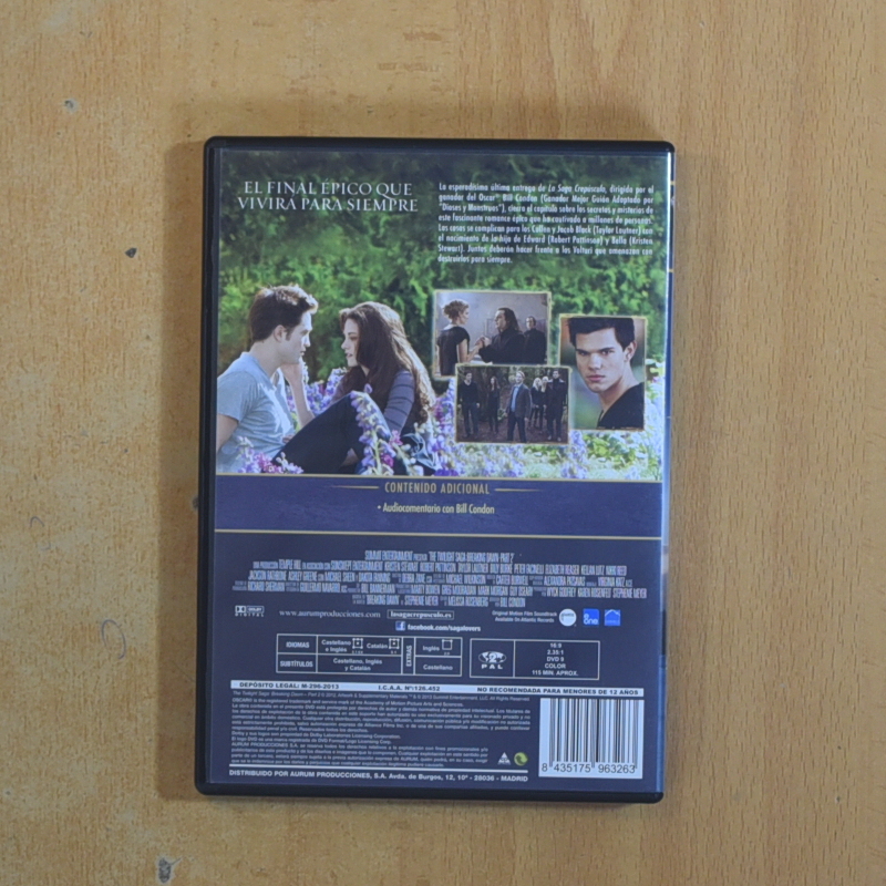 AMANECER PARTE 2 - DVD
