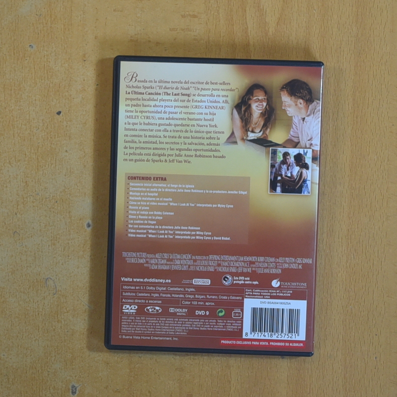LA ULTIMA CANCION - DVD