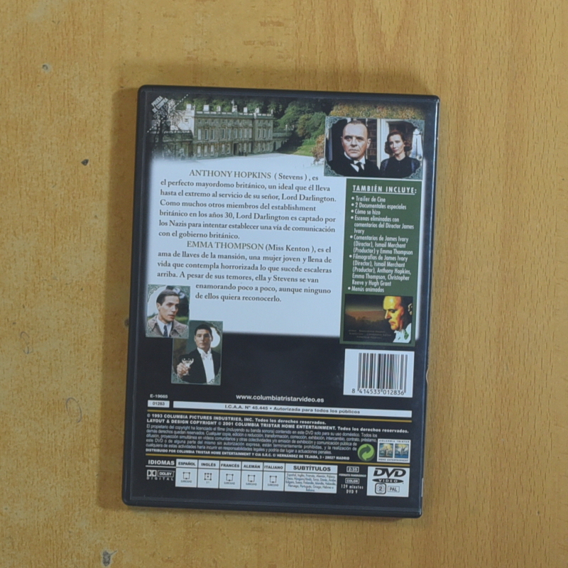 LO QUE QUEDA DEL DIA - DVD