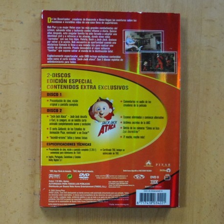 LOS INCREIBLES - 2 DVD