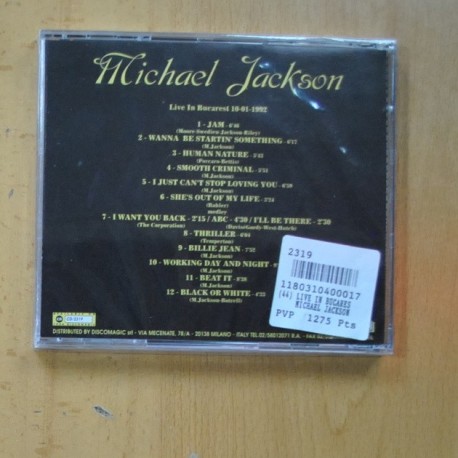 M JACKSON - LIVE IN BUCAREST - CD